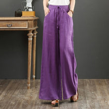Load image into Gallery viewer, Cotton Linen Wide Leg Pants Casual