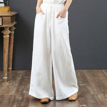 Load image into Gallery viewer, Cotton Linen Wide Leg Pants Casual