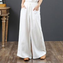 Load image into Gallery viewer, Cotton Linen Wide Leg Pants Casual