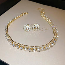 Load image into Gallery viewer, Luxury Necklace Earrings Sets Green Crystal