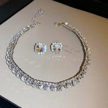 Load image into Gallery viewer, Luxury Necklace Earrings Sets Green Crystal