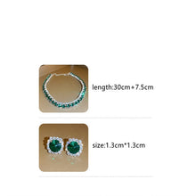 Load image into Gallery viewer, Luxury Necklace Earrings Sets Green Crystal