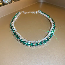 Load image into Gallery viewer, Luxury Necklace Earrings Sets Green Crystal