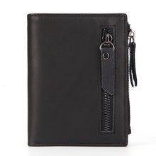 Load image into Gallery viewer, Fashion Genuine Leather Short Wallet with Zipper