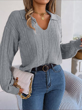 Load image into Gallery viewer, Casual V Neck Autumn Knitted Sweater