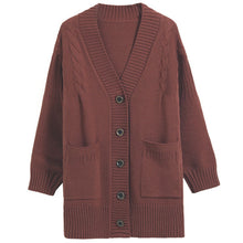 Load image into Gallery viewer, Long Sleeve Loose Wool Sweater Women's Knitted
