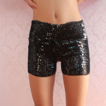 Load image into Gallery viewer, Festival Rave Outfit Shiny Sequins Women Shorts Hight Waist Sexy