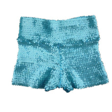 Load image into Gallery viewer, Festival Rave Outfit Shiny Sequins Women Shorts Hight Waist Sexy