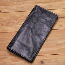 Load image into Gallery viewer, Genuine Leather Wallet Vintage Retro Wrinkled Long