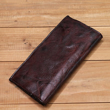 Load image into Gallery viewer, Genuine Leather Wallet Vintage Retro Wrinkled Long