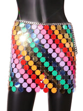 Load image into Gallery viewer, Glitter Sequins Hollow Out Skirt Trendy Sequins Nightclub Tassel Waist