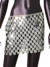 Load image into Gallery viewer, Glitter Sequins Hollow Out Skirt Trendy Sequins Nightclub Tassel Waist