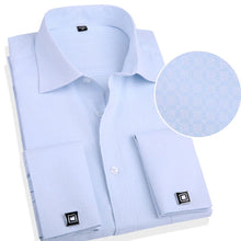 Load image into Gallery viewer, French Cuff Button Men Dress Shirt with Cufflinks