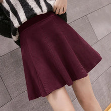 Load image into Gallery viewer, Knit Skirt High Waist A Line Mini Skirt