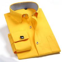 Load image into Gallery viewer, French Cuff Button Men Dress Shirt with Cufflinks