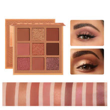 Load image into Gallery viewer, Diamond Nude Eyeshadow Kit Matte Glitter Eyeshadow Palette 9 Colors