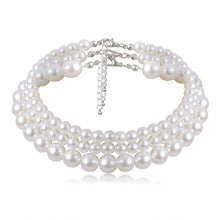 Load image into Gallery viewer, Multilayer White Imitation-Pearl Choker