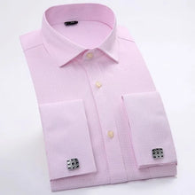 Load image into Gallery viewer, French Cuff Button Men Dress Shirt with Cufflinks