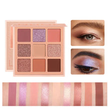 Load image into Gallery viewer, Diamond Nude Eyeshadow Kit Matte Glitter Eyeshadow Palette 9 Colors
