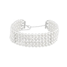 Load image into Gallery viewer, Multilayer White Imitation-Pearl Choker