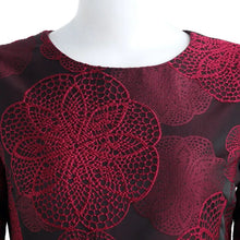 Load image into Gallery viewer, Long Sleeve Maxi Dress Elegant Burgundy Floral