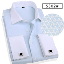 Load image into Gallery viewer, French Cuff Button Men Dress Shirt with Cufflinks