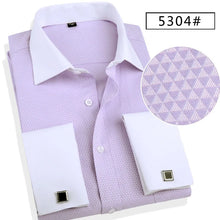Load image into Gallery viewer, French Cuff Button Men Dress Shirt with Cufflinks