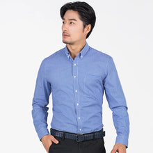 Load image into Gallery viewer, Long Sleeve Cotton Thin Plaid Shirts Button Down Collar Checkered