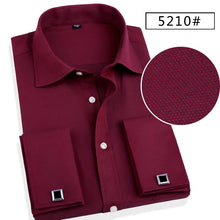 Load image into Gallery viewer, French Cuff Button Men Dress Shirt with Cufflinks