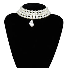 Load image into Gallery viewer, Multilayer White Imitation-Pearl Choker