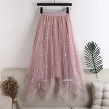 Load image into Gallery viewer, Elastic High Waist Long Tulle Skirt