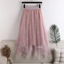 Load image into Gallery viewer, Elastic High Waist Long Tulle Skirt