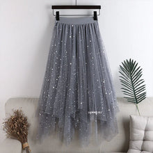 Load image into Gallery viewer, Elastic High Waist Long Tulle Skirt