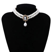 Load image into Gallery viewer, Multilayer White Imitation-Pearl Choker