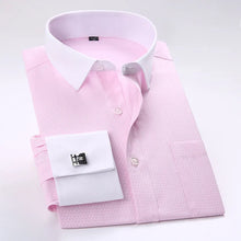 Load image into Gallery viewer, French Cuff Button Men Dress Shirt with Cufflinks