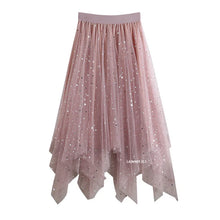 Load image into Gallery viewer, Elastic High Waist Long Tulle Skirt