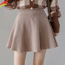 Load image into Gallery viewer, Knit Skirt High Waist A Line Mini Skirt