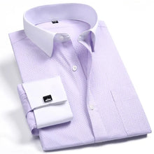 Load image into Gallery viewer, French Cuff Button Men Dress Shirt with Cufflinks