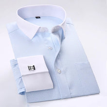 Load image into Gallery viewer, French Cuff Button Men Dress Shirt with Cufflinks