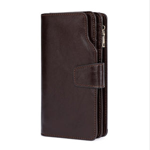 Genuine Leather Long Wallet