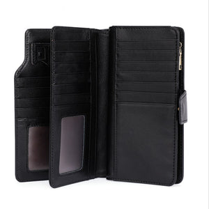 Genuine Leather Long Wallet