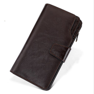 Genuine Leather Long Wallet