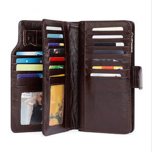 Genuine Leather Long Wallet