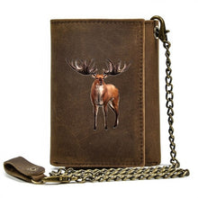 Load image into Gallery viewer, High Quality Men Genuine Leather Wallet Anti Theft Hasp With Iron
