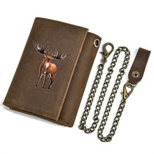 Load image into Gallery viewer, High Quality Men Genuine Leather Wallet Anti Theft Hasp With Iron