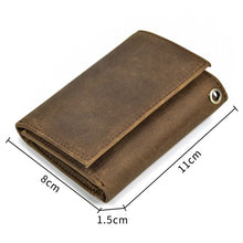 Load image into Gallery viewer, High Quality Men Genuine Leather Wallet Anti Theft Hasp With Iron