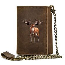 Load image into Gallery viewer, High Quality Men Genuine Leather Wallet Anti Theft Hasp With Iron