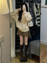 Load image into Gallery viewer, Hollow Out Hooded Cardigan Casual Loose Long Sleeve Knitted