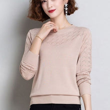 Load image into Gallery viewer, Hollow Thin Knitted Top Long-sleeved