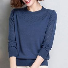 Load image into Gallery viewer, Hollow Thin Knitted Top Long-sleeved